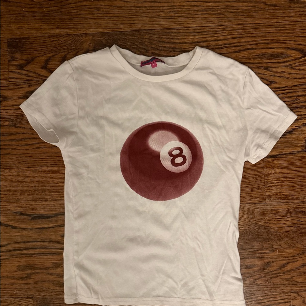 Edikted White Tee with Pink Label